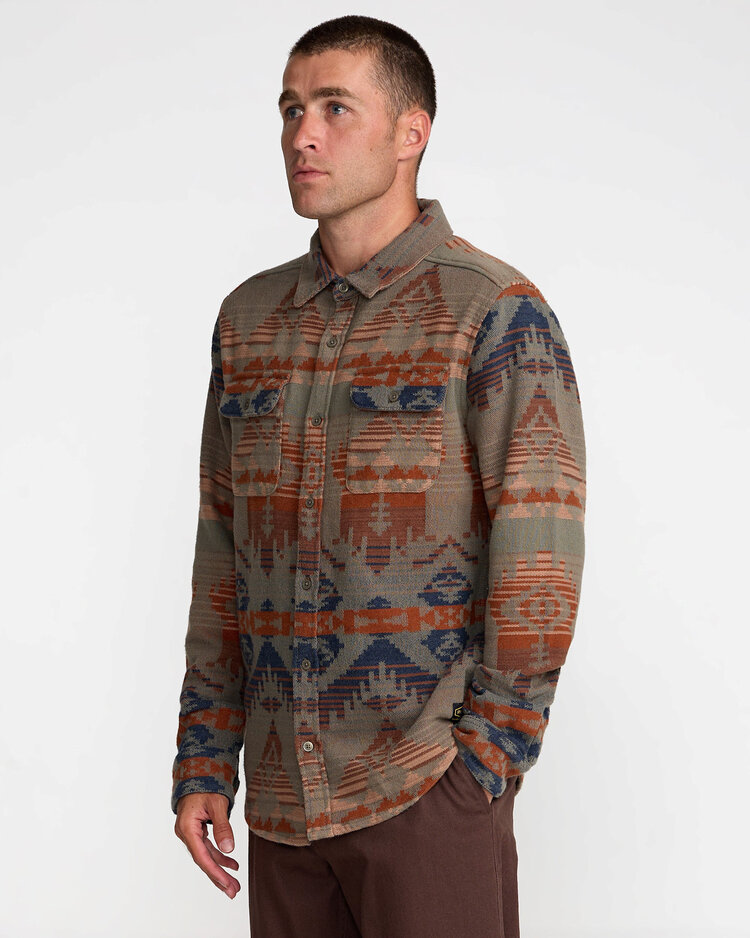 RVCA Rvca Dayshift Blanket Flannel Ls (Mens) | Multi