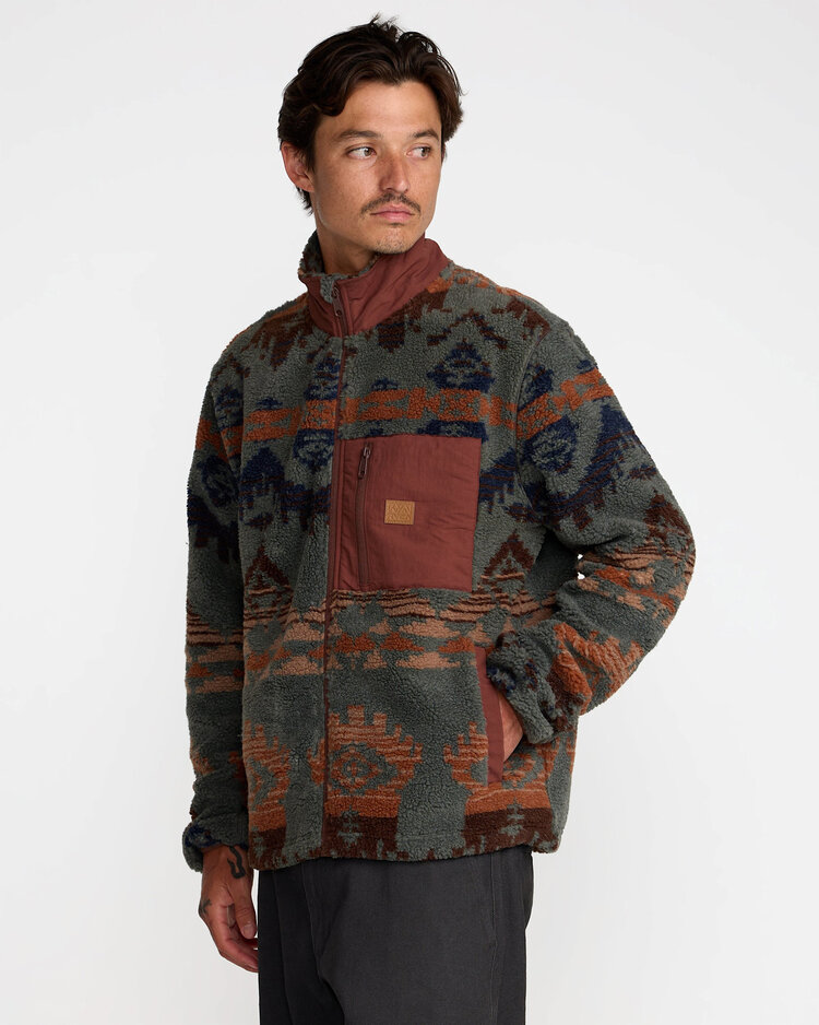 RVCA Rvca Jacumba Sherpa Zip (Mens) | Multi
