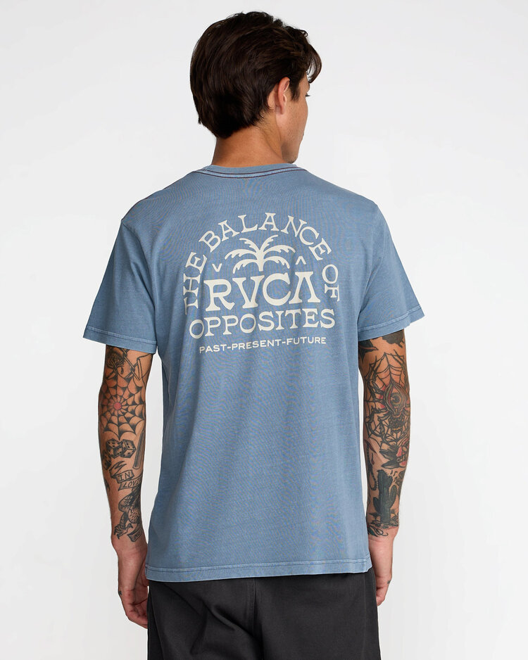 RVCA Rvca Palm Serif Ss (Mens) | Vintage Navy