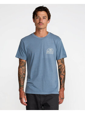 RVCA Rvca Palm Serif Ss (Mens) | Vintage Navy