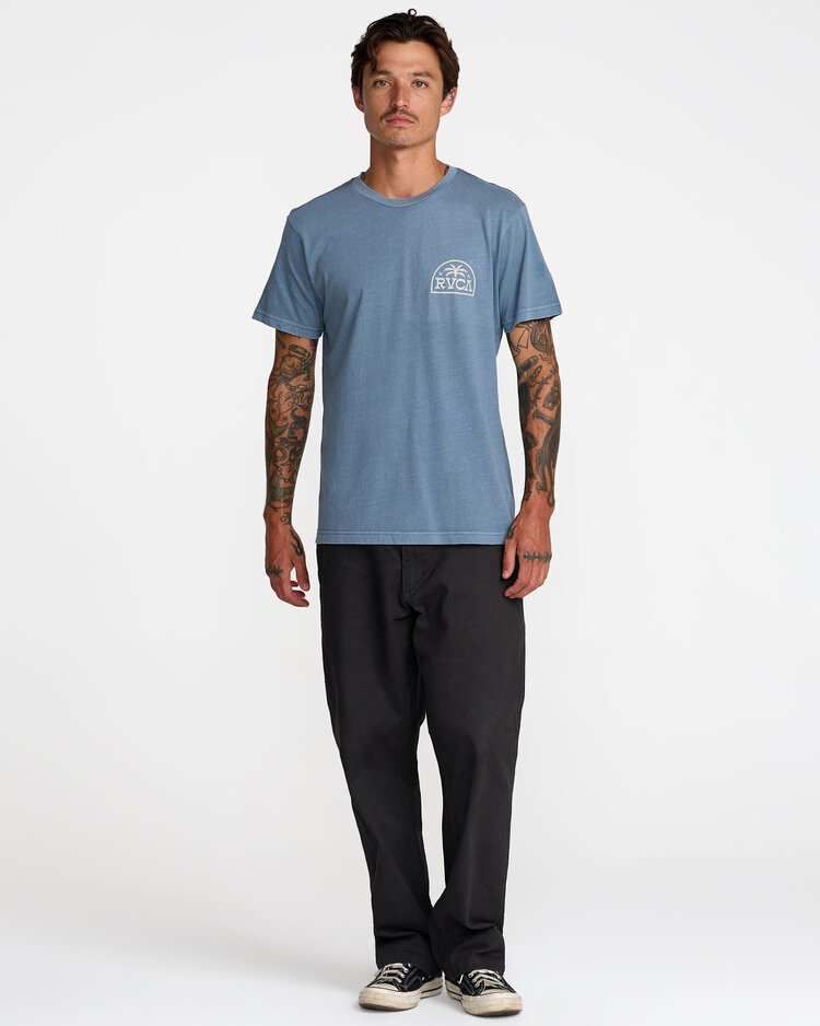 RVCA Rvca Palm Serif Ss (Mens) | Vintage Navy