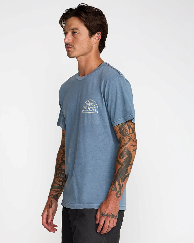 RVCA Rvca Palm Serif Ss (Mens) | Vintage Navy