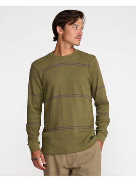 RVCA Rvca Dayshift Thermal Stripe Ls (Mens) | Olive