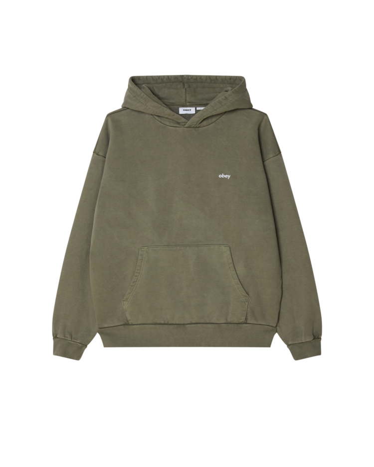 Obey Obey Lowercase Pigment Hood (Mens) | Lichen Green