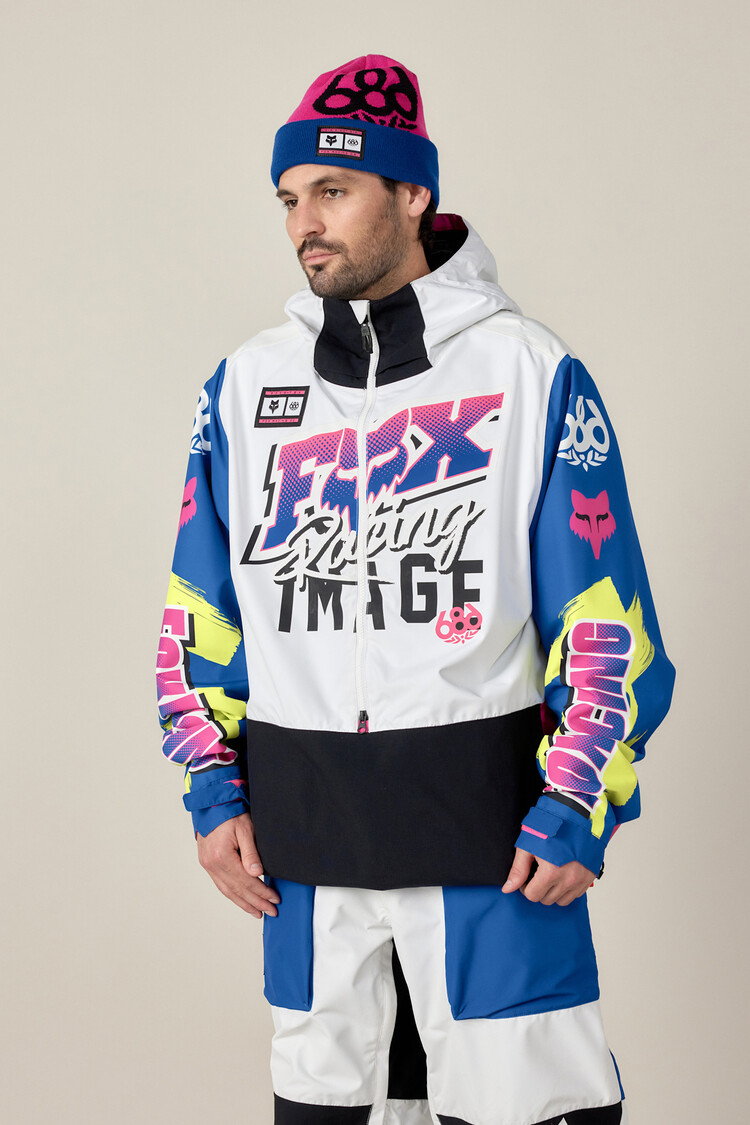 686 686 Fox Racing Shell Anorak (Mens) | Fox White Colorblock