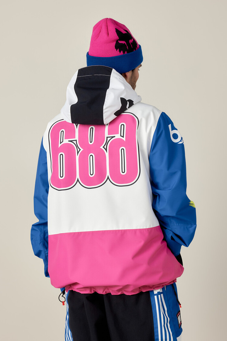 686 686 Fox Racing Shell Anorak (Mens) | Fox White Colorblock