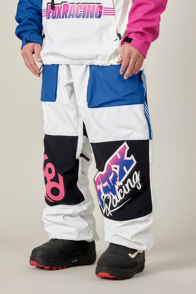 686 686 Fox Racing Shell Pant (Mens) | Fox White Colorblock