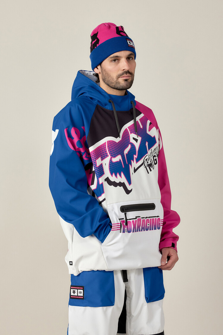 686 686 Fox Racing Watrproof Hoody (Mens) | Fox White Colorblock