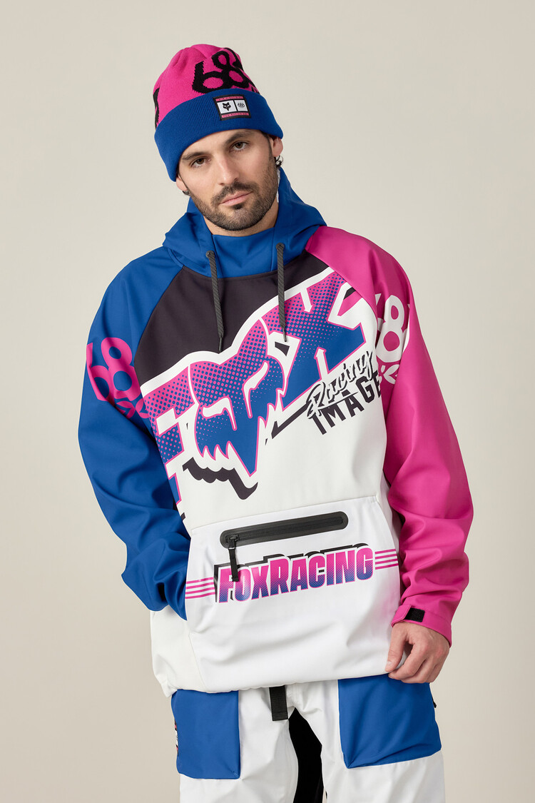 686 686 Fox Racing Watrproof Hoody (Mens) | Fox White Colorblock