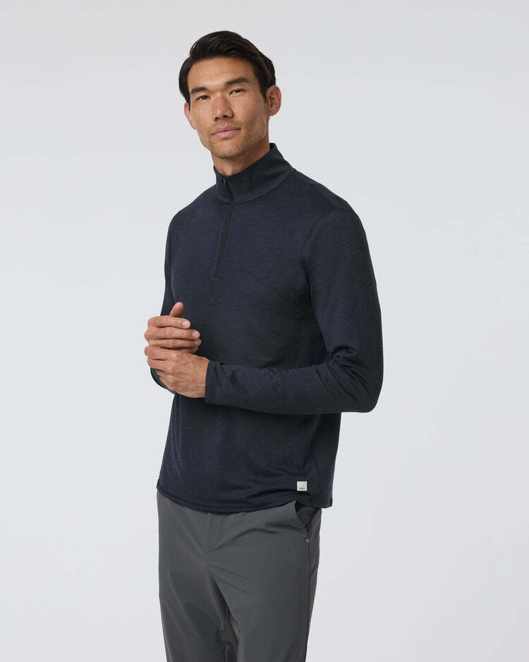 Vuori Vuori Ponto 1/2 Zip Mock Neck (Mens) | Ink Heather