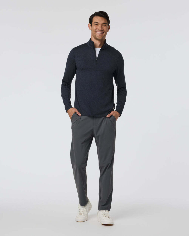 Vuori Vuori Ponto 1/2 Zip Mock Neck (Mens) | Ink Heather