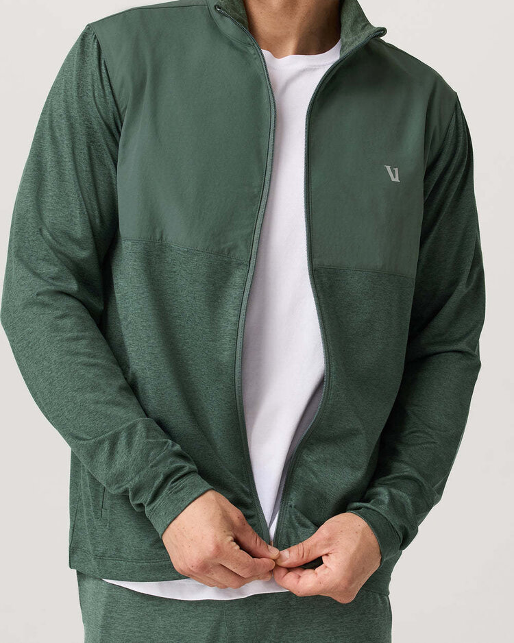 Vuori Vuori Sunday Element Track Jacket (Mens) | Agate Green Heather