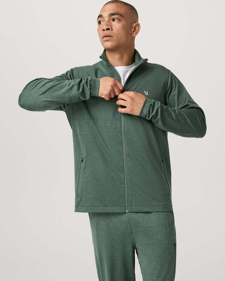 Vuori Vuori Sunday Element Track Jacket (Mens) | Agate Green Heather