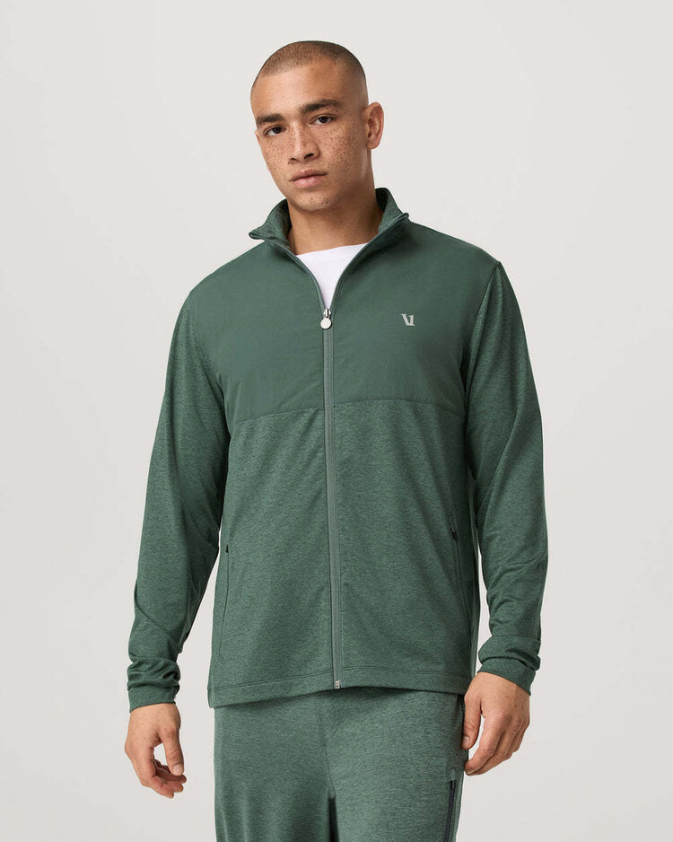 Vuori Vuori Sunday Element Track Jacket (Mens) | Agate Green Heather