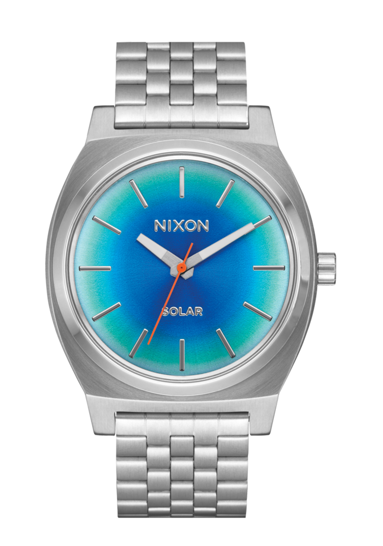 Nixon Nixon Time Teller Solar| Silver/Rainbow