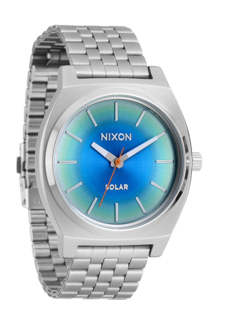 Nixon Nixon Time Teller Solar| Silver/Rainbow