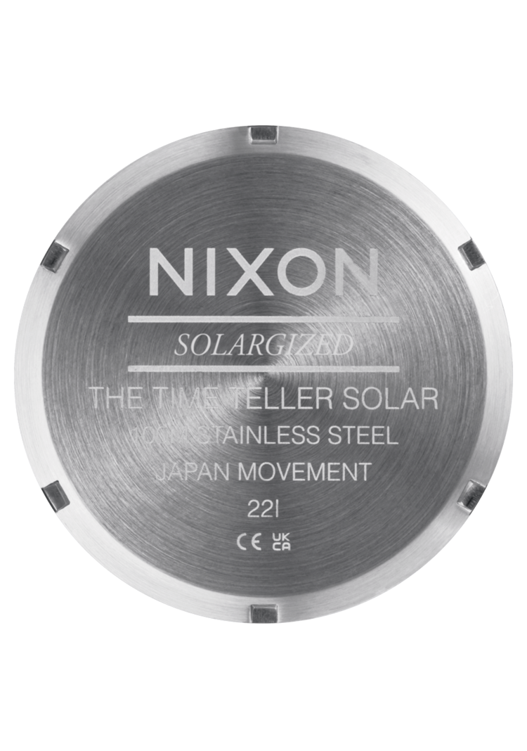 Nixon Nixon Time Teller Solar| Silver/Rainbow