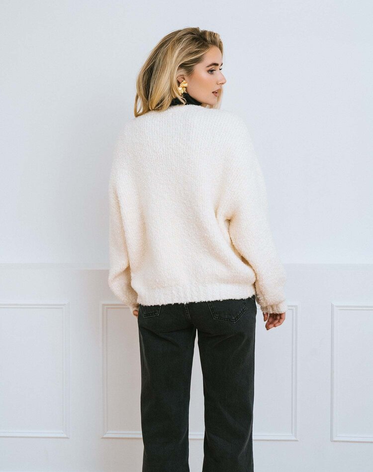 Brunette Brunette Elsa Bow Cardigan (Womens) | Cream