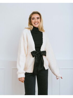 Brunette Brunette Elsa Bow Cardigan (Womens) | Cream