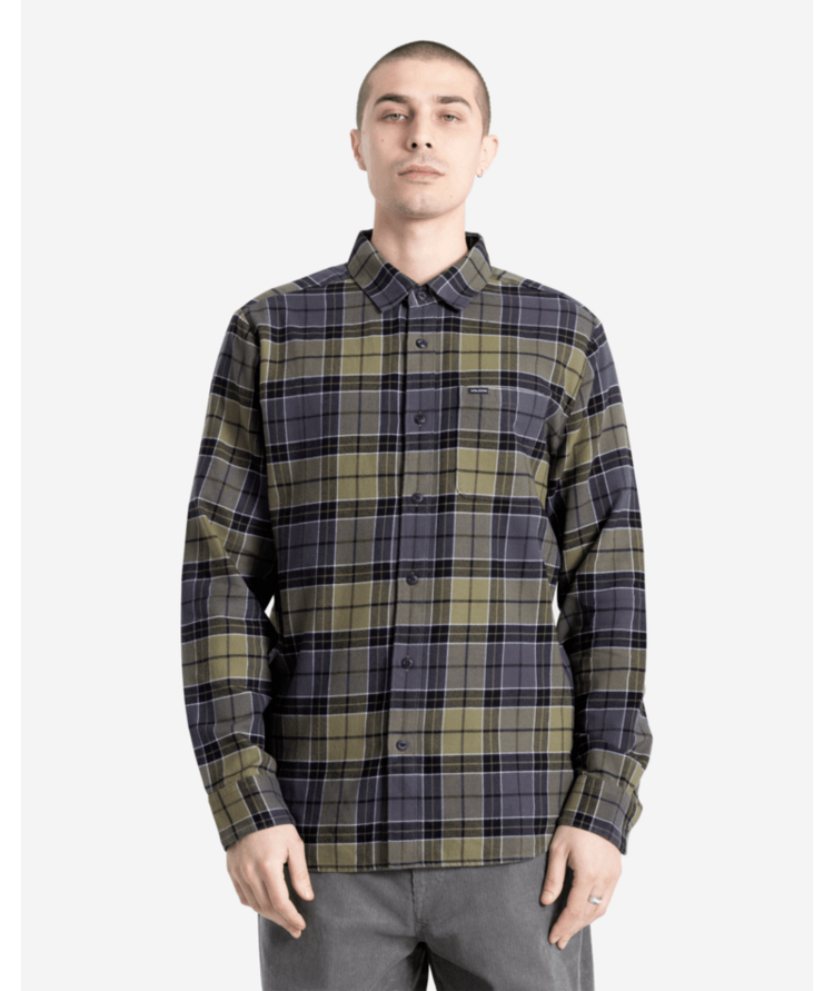 Volcom Volcom Cadenplaid Ls (Mens) | Dark Olive