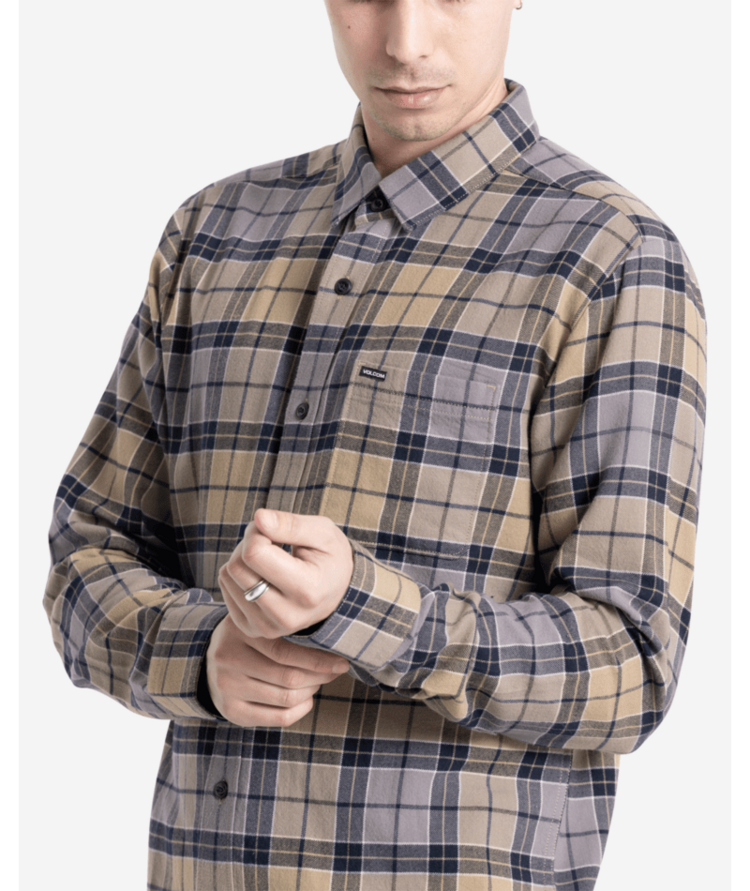 Volcom Volcom Cadenplaid Ls (Mens) | Khaki