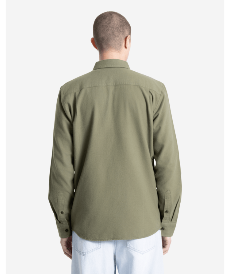 Volcom Volcom Caden Solid Ls (Mens) | Dark Olive