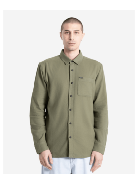 Volcom Volcom Caden Solid Ls (Mens) | Dark Olive
