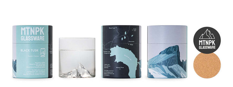 MTNPK MTNPK Tumbler Glass | Black Tusks