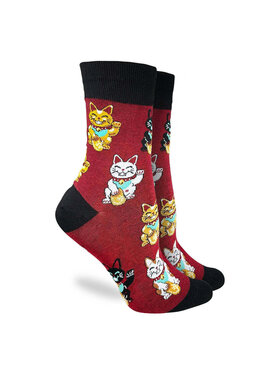 Good Luck Socks Good Luck Sock Lucky Waving Cat Socks (Womens) | 5-9