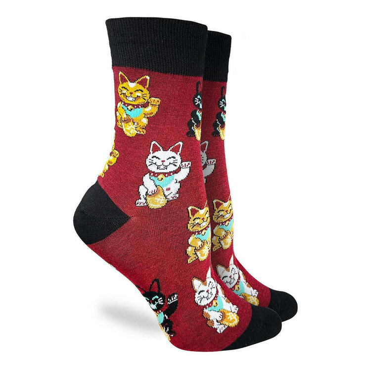 Good Luck Socks Good Luck Sock Lucky Waving Cat Socks (Womens) | 5-9