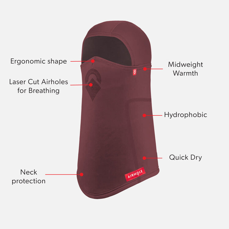 Airhole Airhole Polarfleece Balaclava Hinge 2025 (Unisex) | Maroon