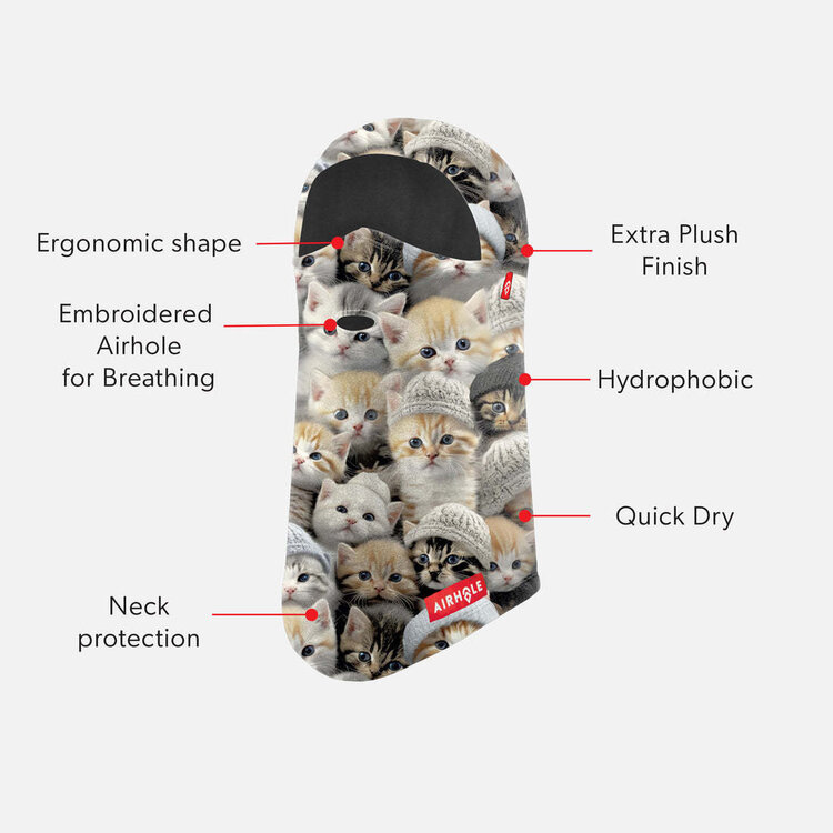 Airhole Airhole Milk Fleece Balaclava Hinge 2025 (Youth) | Kitties