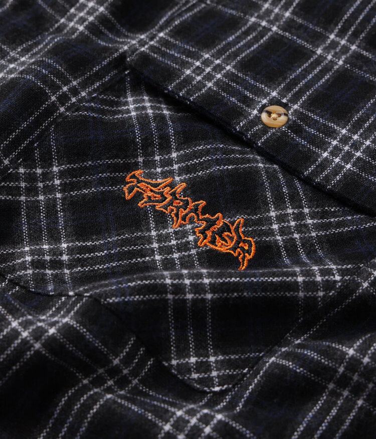 Former Former Vivian Flannel L/S Shirt (Mens) | Black
