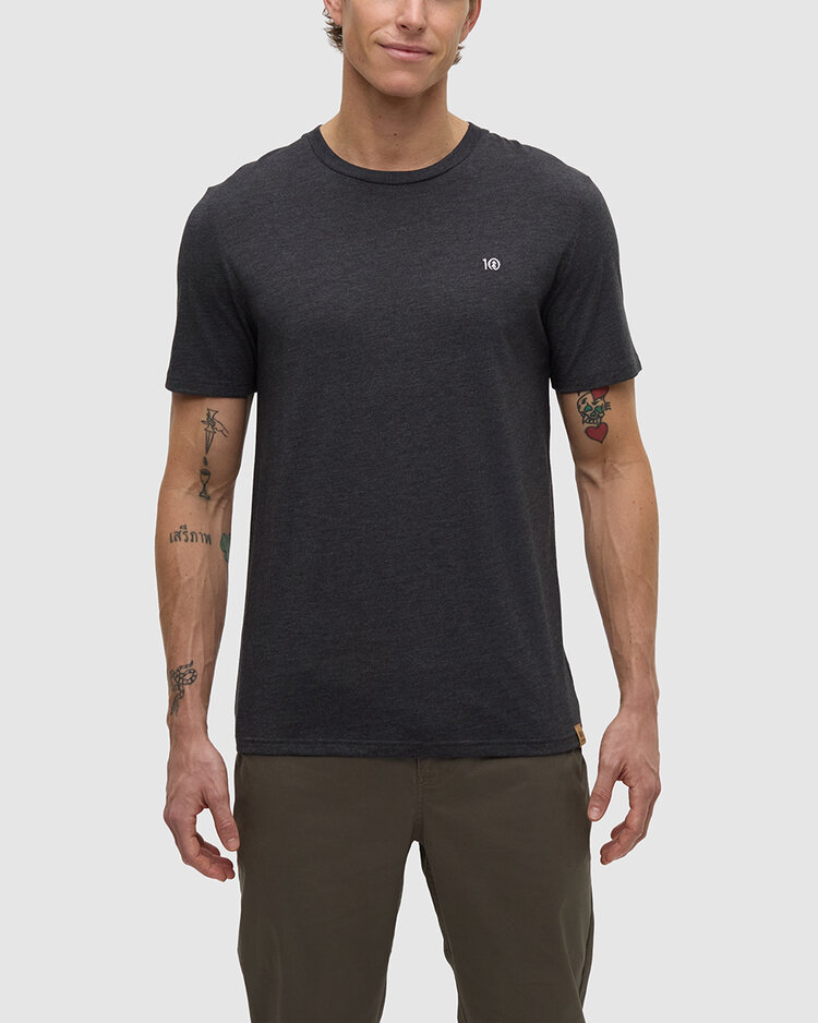 Tentree Tentree Embroidered Ten Tee (Mens) | Meteorite Black Htr