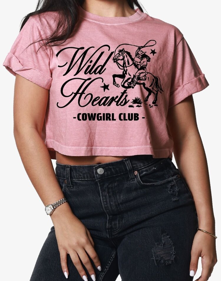Girl Dangerous Girl Dangerous Wild Hearts Crop Bf Tee | Dusty Pink