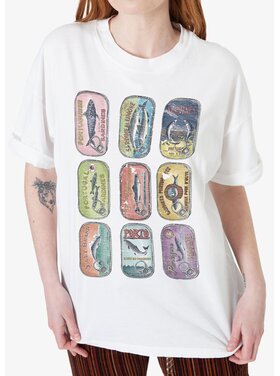 Girl Dangerous Girl Dangerous Canned Sardines Bf Tee | Vintage White