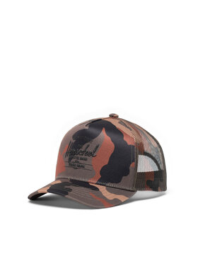 Herschel Herschel Whaler Tall Mesh Cap (Unisex) | Double Woodland Camo