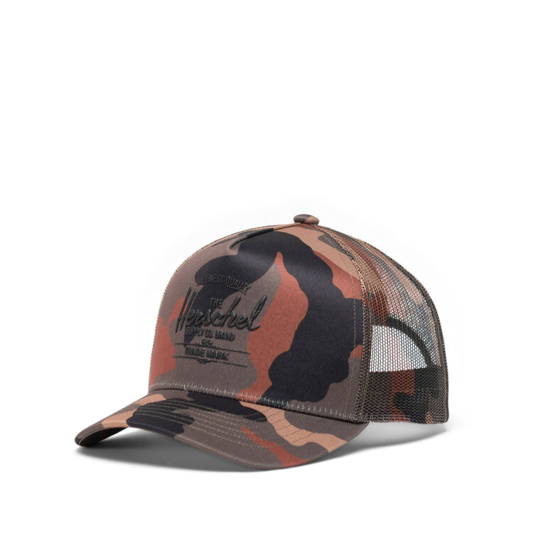Herschel Herschel Whaler Tall Mesh Cap (Unisex) | Double Woodland Camo