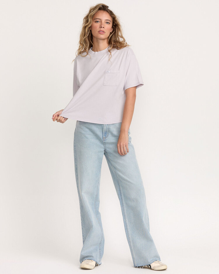 RVCA Rvca Kinney Tee Pocket Ptc (Womens) | Fog