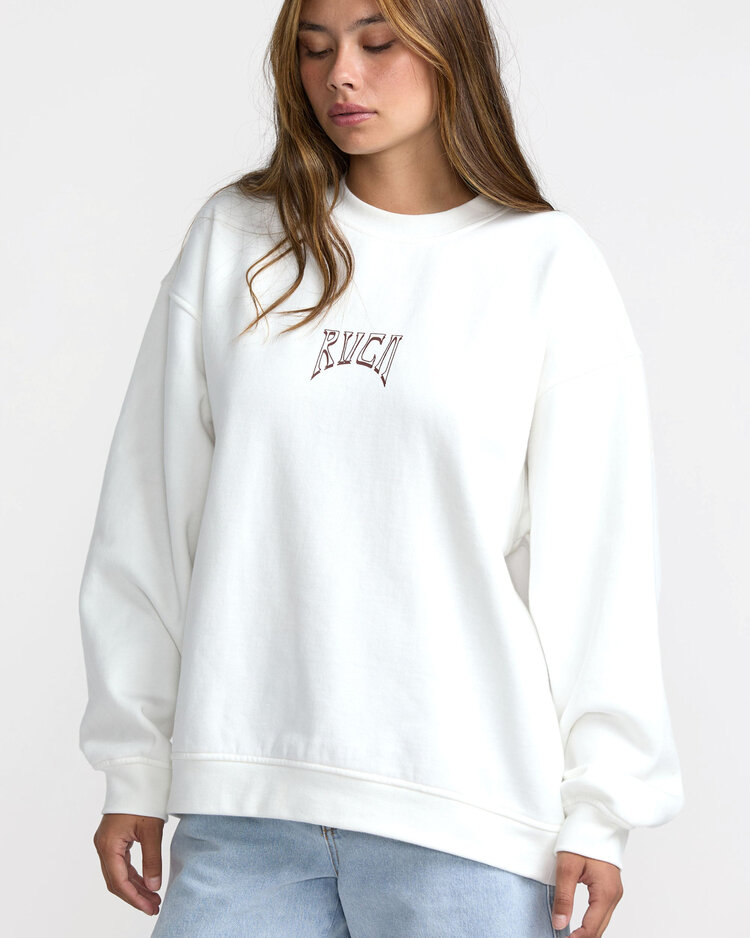 RVCA Rvca Baggie Bf Crew (Womens) | Vintage White