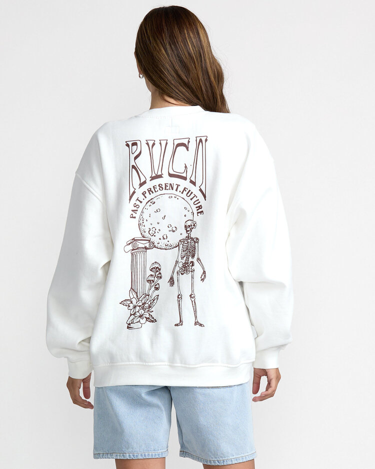 RVCA Rvca Baggie Bf Crew (Womens) | Vintage White