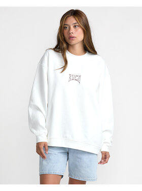 RVCA Rvca Baggie Bf Crew (Womens) | Vintage White