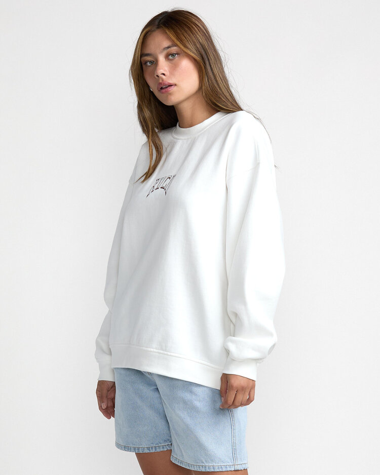 RVCA Rvca Baggie Bf Crew (Womens) | Vintage White