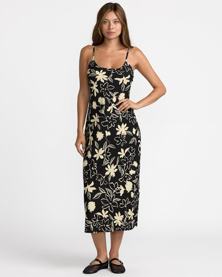 RVCA Rvca Aelia Midi Dress (Womens) | Rvca Black
