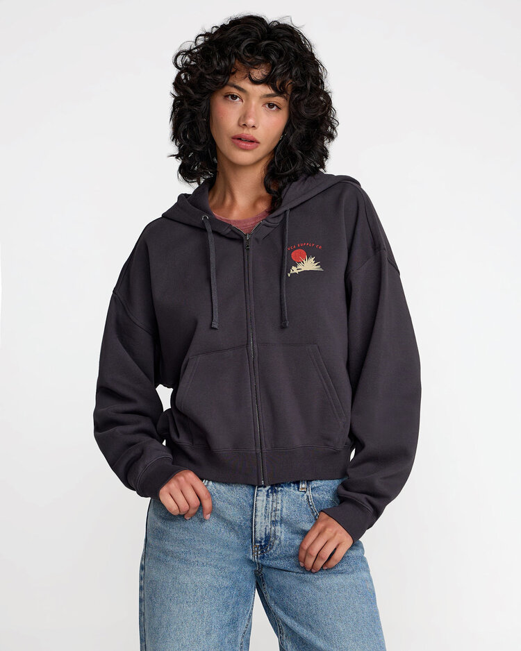 RVCA Rvca Court Hoodie (Womens) | Washed Black