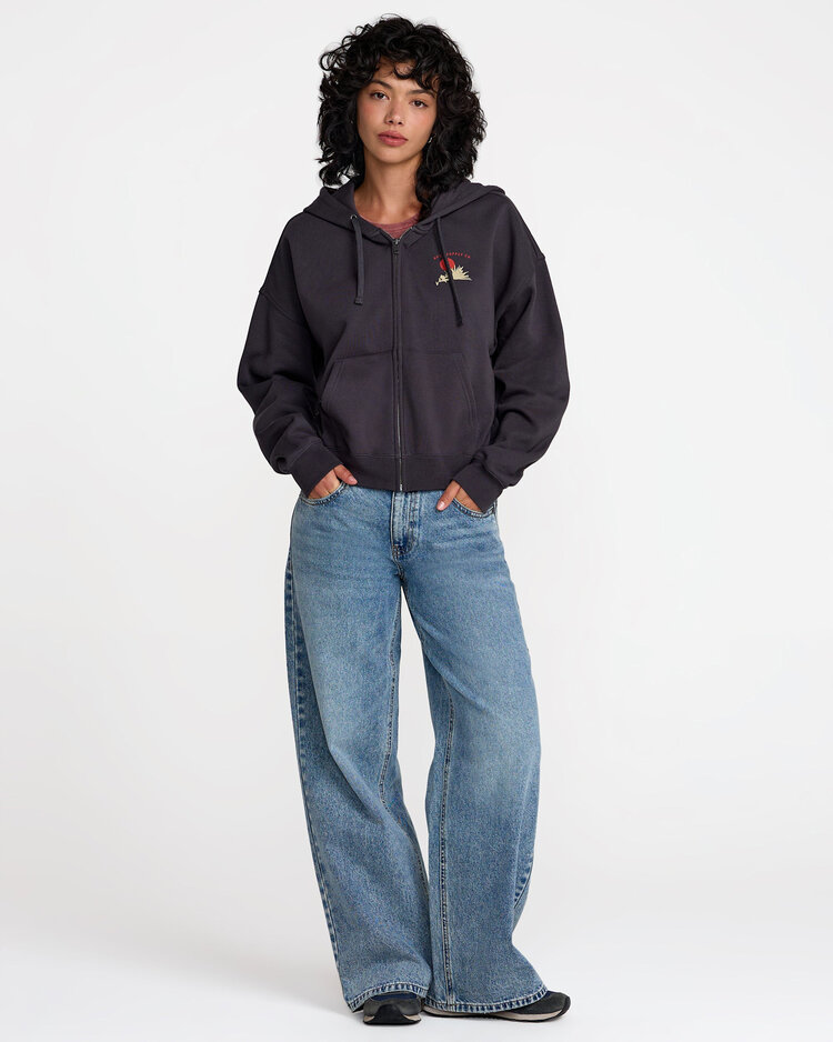 RVCA Rvca Court Hoodie (Womens) | Washed Black