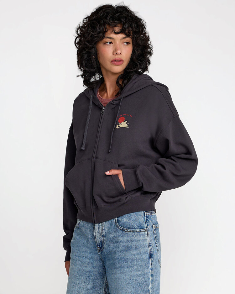 RVCA Rvca Court Hoodie (Womens) | Washed Black
