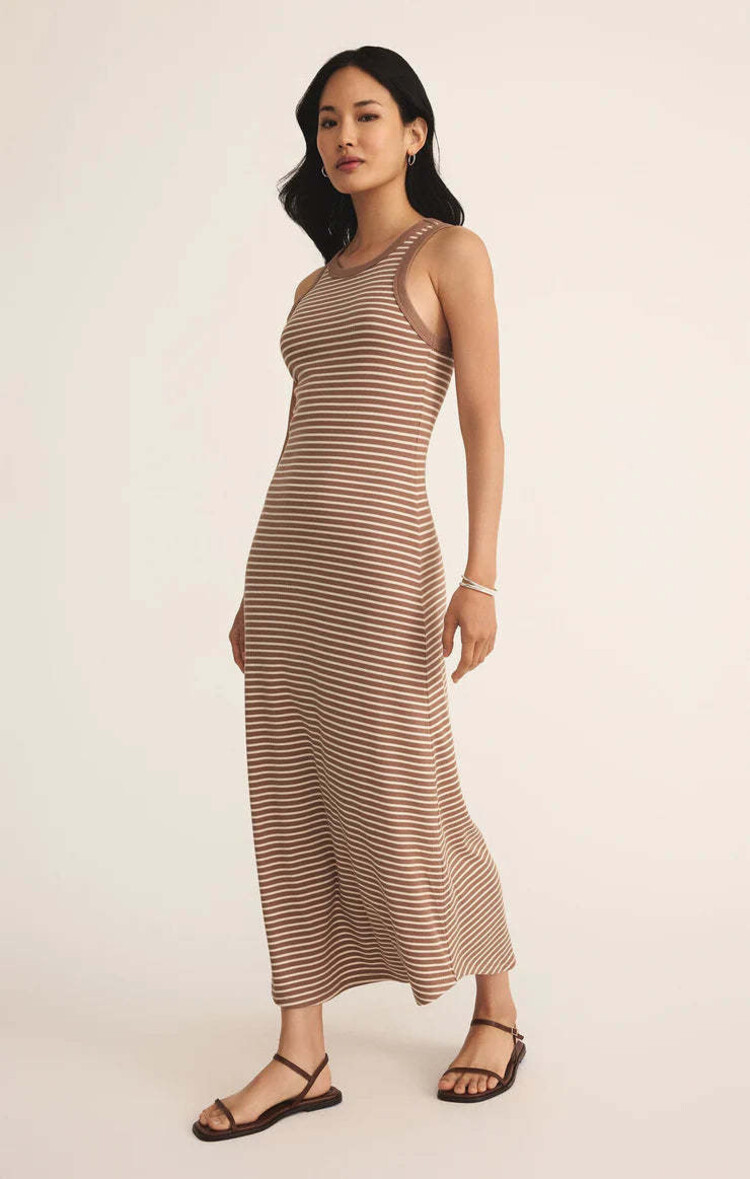 Z Supply Z Supply Goodwin Stripe Midi Dress | Iced Coffee