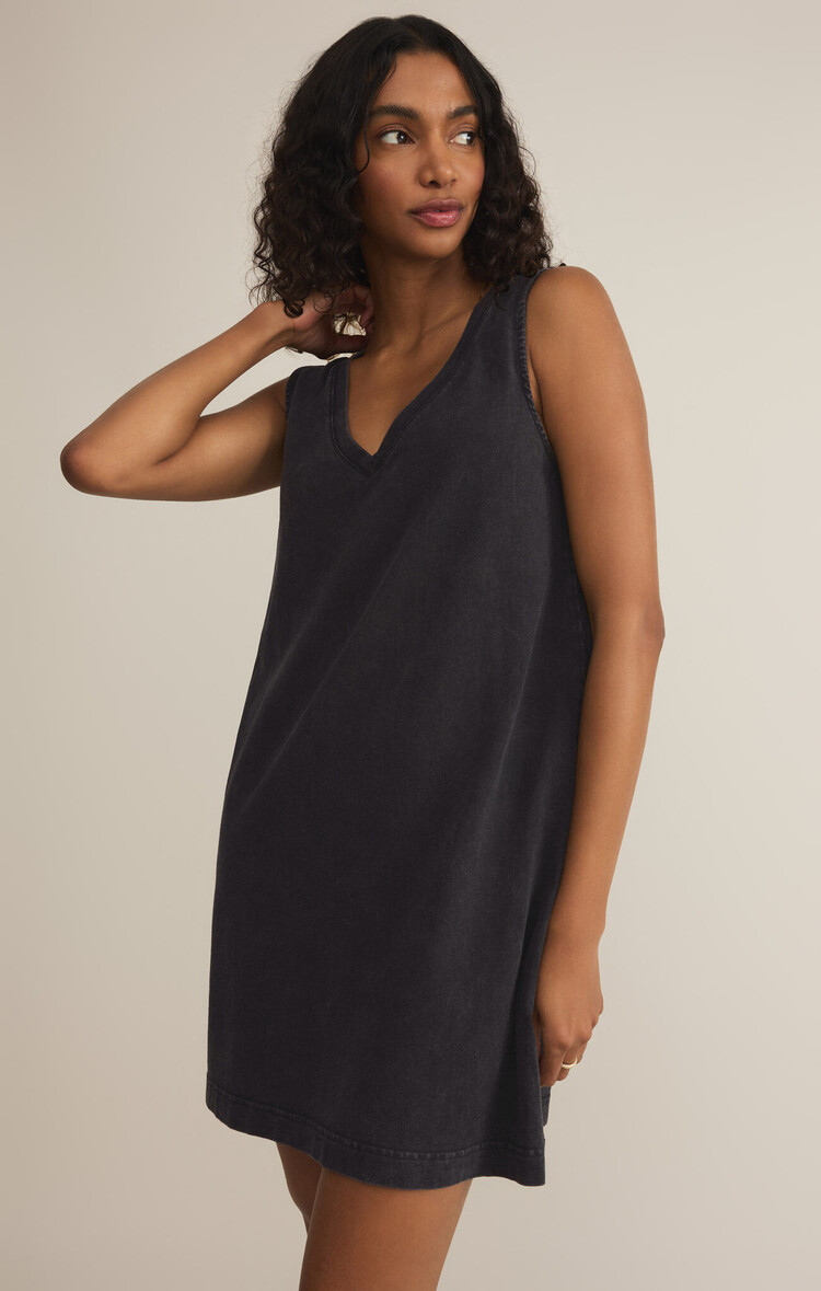 Z Supply Z Supply Sloane V-Neck Mini Dress | Black