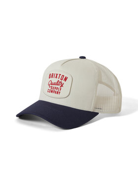Brixton Brixton Hubal C Np Mp Trucker Hat (Mens) | Off White/Midnight Blue